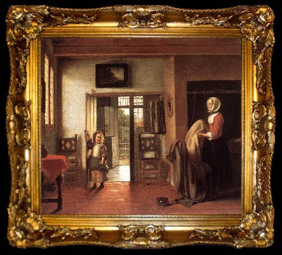 framed  HOOCH, Pieter de The Bedroom sg, ta009-2